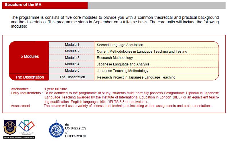 MA in Language Learning and Japanese Language Teaching